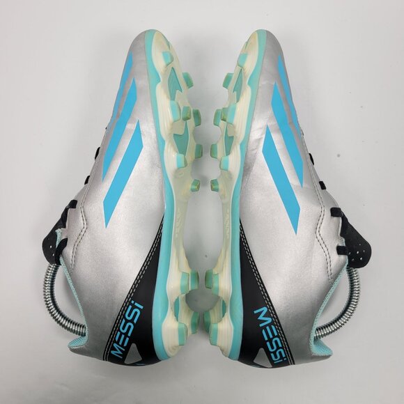 Adidas X Crazyfast MESSI.4 Men's Silver Blue Cleats IE4071 US Size 5 - Picture 6 of 8